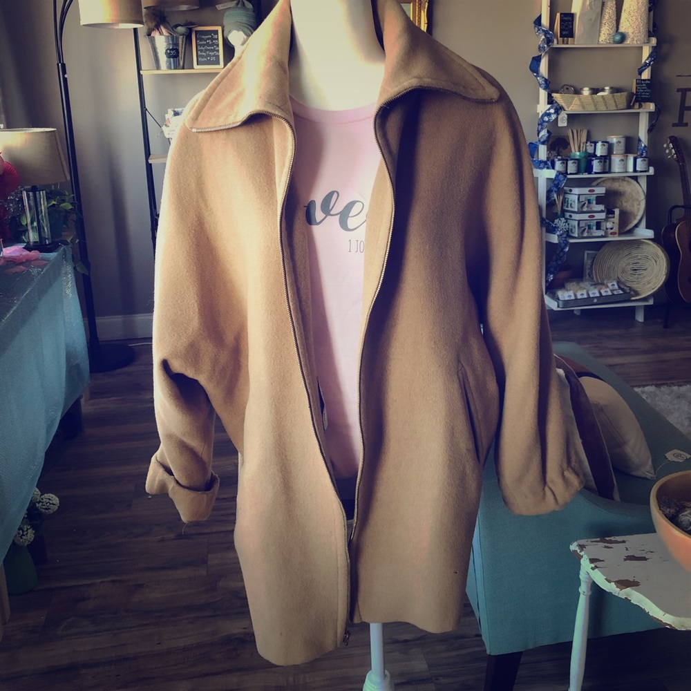 Saks Fifth Avenue Camel Hair Oversized Coat
